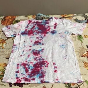 5/$3 Hanes Kids Tie-Dye T-Shirt - Red and Blue